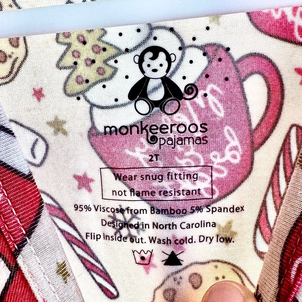 Monkeeroos Bamboo Merry & Bright Holiday Twirl Dress Festive Treat Print Size 2T